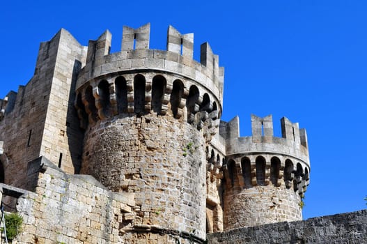 Travel photography: Old town: ancient Rhodes fortress, island of Rhodes, 

Greece