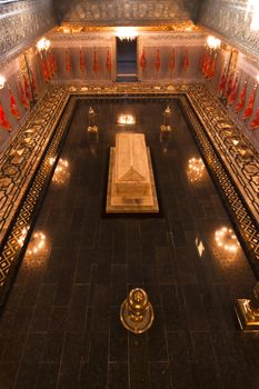 Masrble tomb in the mausoleum in Rabat