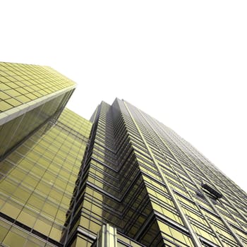 Modern highrise skyscraper steel and glass architecture