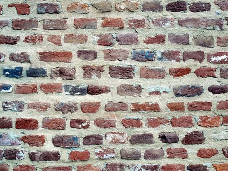 Detail of a brick wall useful as a background