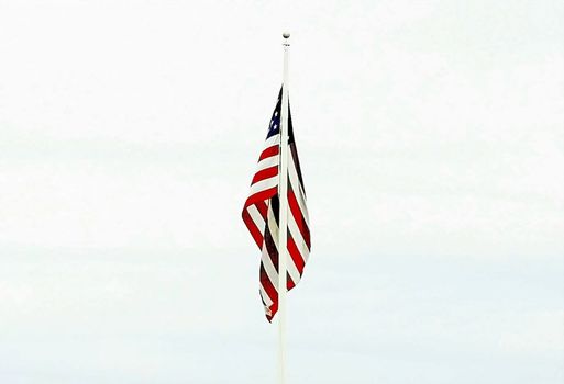 Washed US flag using overexposure to give white image