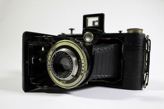 View of old Kodak Astigmatic camera and lense
