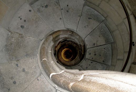 Spiral staircase at the Familia Sagrada