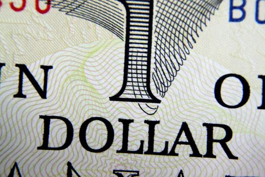 Close-up of canadian dollar bill