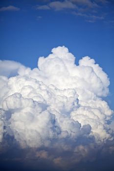 big thunder cloud and blue sky