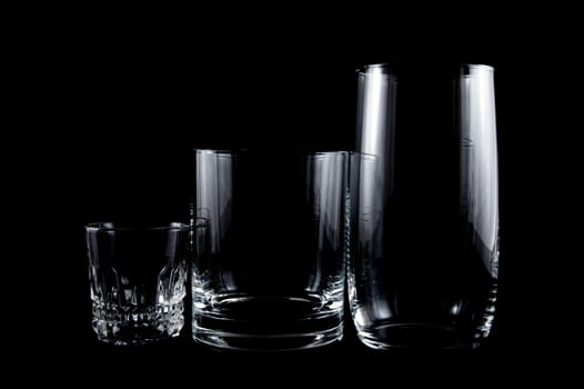 empty cocktail glasses