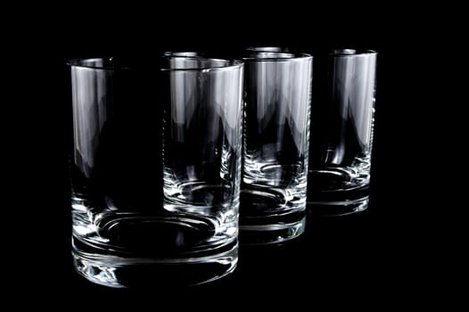 empty cocktail glasses