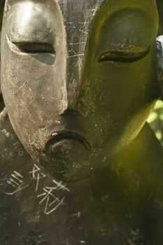 Statue shot in one of the traditional chinese gardens