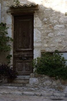 Old door in the ancient house