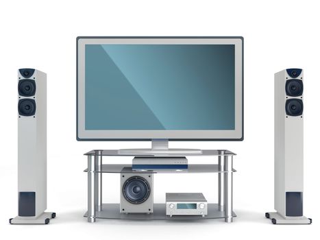 3d image multimedia center with speakers