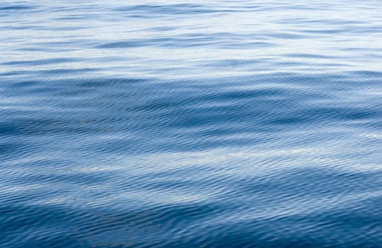 wind ripples on the surface of a calm ocean