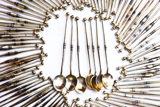 Tea spoons selling at the moroccan souk