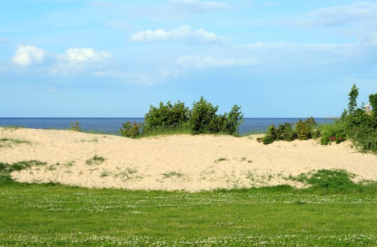 Beach at the coast of the baltic sea, Poland