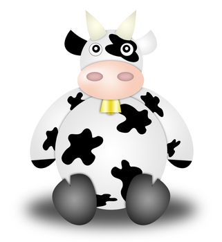 cow. Illustration cartoon style. white background