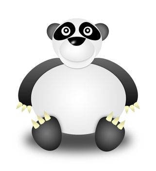 panda bear. Illustration cartoon style. white background