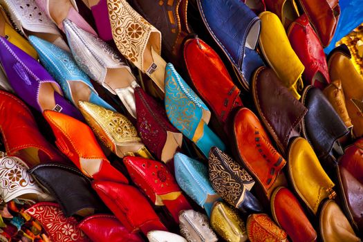 Handcrafts shot at the market in Marocco