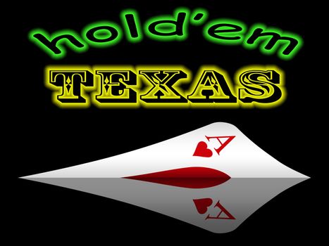 aces in hand in game poker on the casino table
