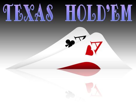 aces in hand in game poker on the casino table
