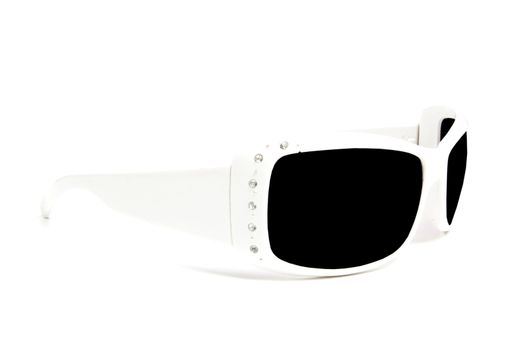 white sunglasses isolated on a white background