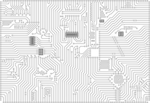 Hi-tech gray and white industrial electronic vector background      