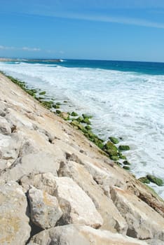 beautiful scene in the portuguese coastline