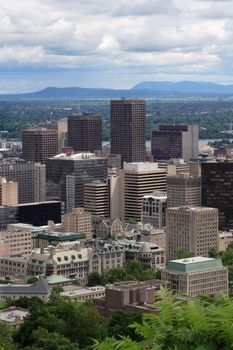 An image of Montreal, Quebec, taken from Mont Royal.
