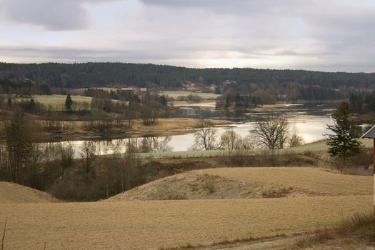 Overlooking the river Glomma an early morning