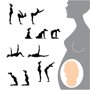 gymnastics for pregnant women - a set of exercises