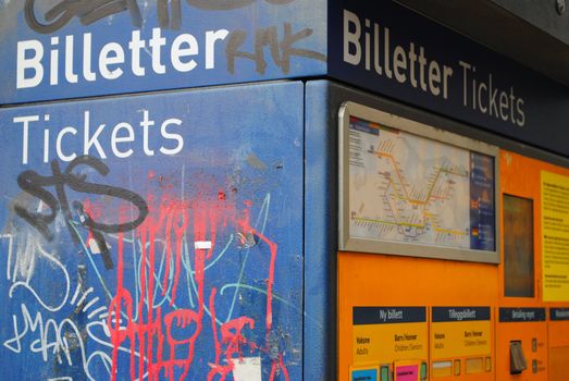A ticket machine for public transport in Oslo, Norway.