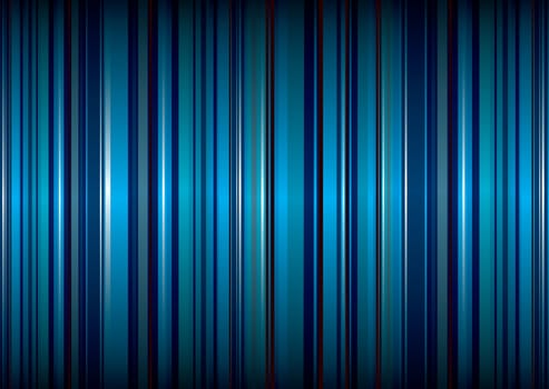 bright blue stripe abstract background with ribbon effect