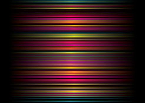 Rainbow striped band background with light reflection and shadow