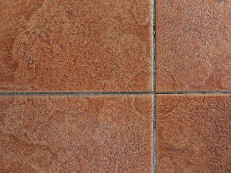 old brown concrete floor tile pattern
