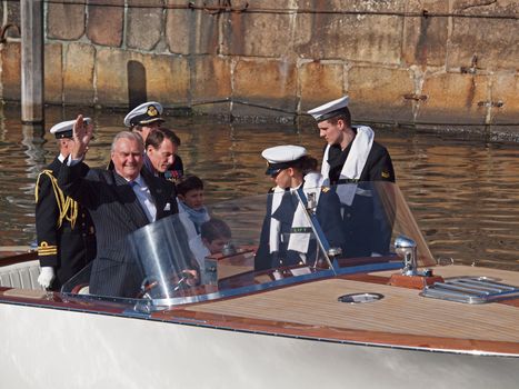 COPENHAGEN - APR 14: Henrik, Prince Consort of Denmark, after the christening of his grandchildren, Prince Vincent and Princess Josephine on April 14, 2011 at Holmens Kirke Copenhagen, Denmark.
