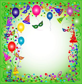 illustration of a colorful party background