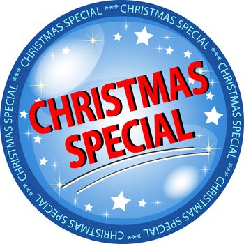 illustration of a christmas special button