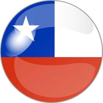 illustration of a button with flag chile
