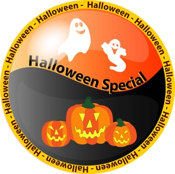 illustration of a halloween special button