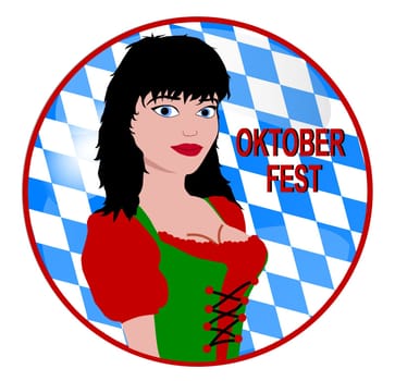 illustration of a oktoberfest button