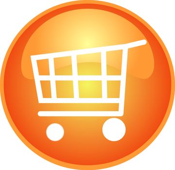 illustration of a orange shopping button