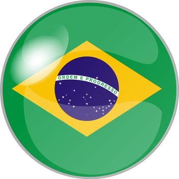 illustration of a button brazil