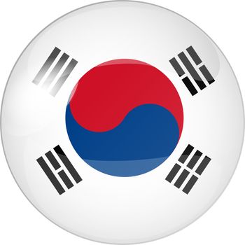 illustration of a button south korea