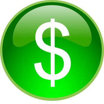 illustration of a green dollar button