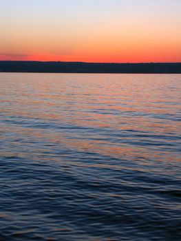 Beautiful colors reflect off Lake Superior in northern Michigan.