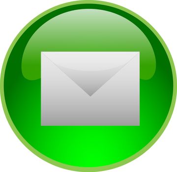 illustration of a green email button