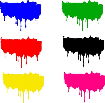 set of color blurs