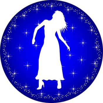 a illustration of a zodiac button virgo