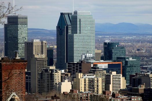 View from Westmount lookout on downtown Montreal