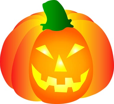 halloween pumpkin on white background