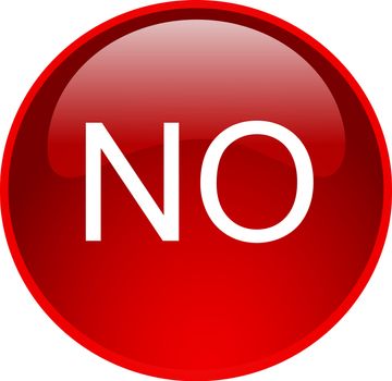 illustration of a red no button