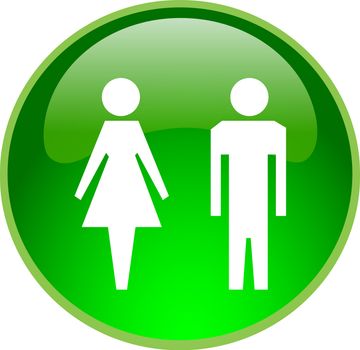 illustration of a green people button